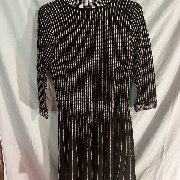 Wendy Williams Black and White Striped Dress L - Picture 5 of 8